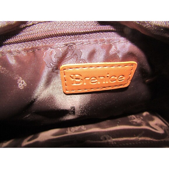 Brenice Dreamer Satchel Embossed Flower Shoulderbag Crossbody Faux Leather Boho - Picture 9 of 9